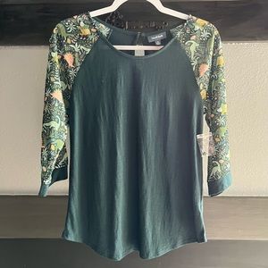 ModCloth Moxi Mastery Raglan Top with Dinosaur Sleeves